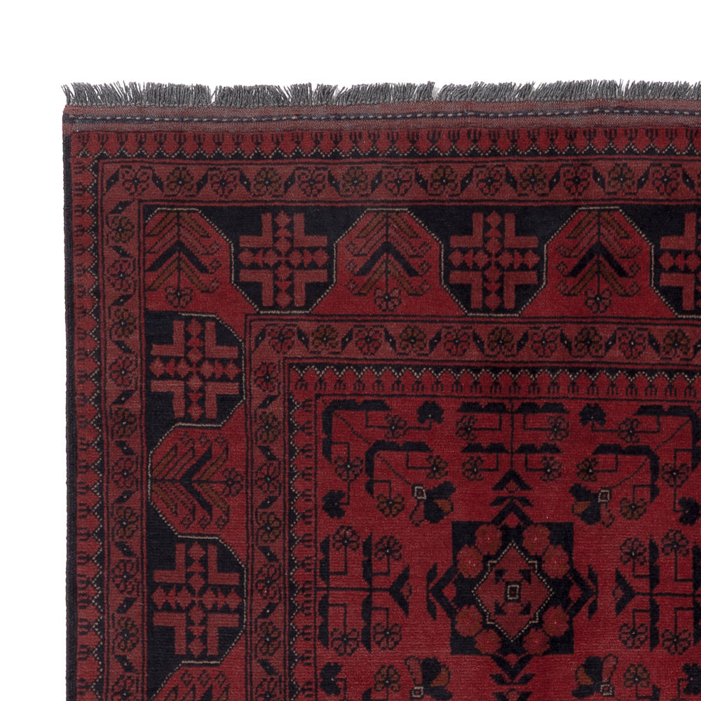 Afghan Teppich - Kunduz - 194 x 148 cm - rot