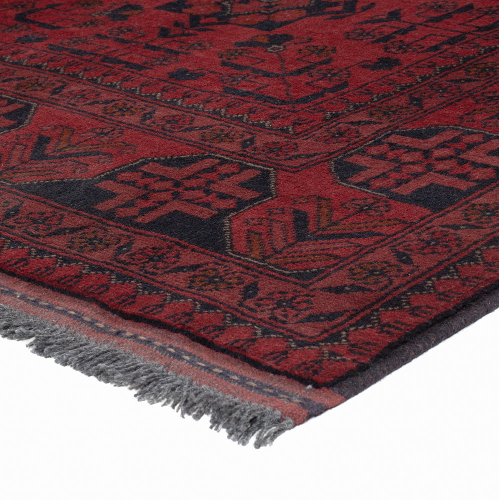 Afghan Teppich - Kunduz - 194 x 148 cm - rot