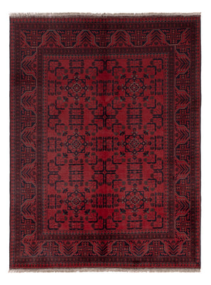 Afghan Teppich - Kunduz - 198 x 150 cm - rot