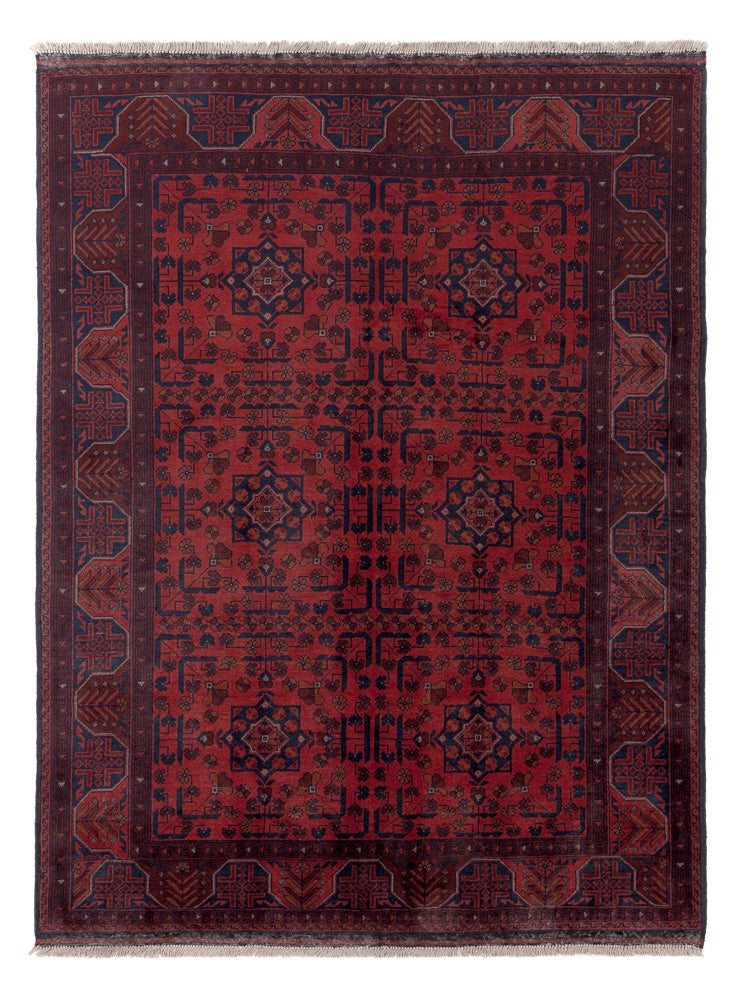 Afghan Teppich - Kunduz - 196 x 149 cm - rot