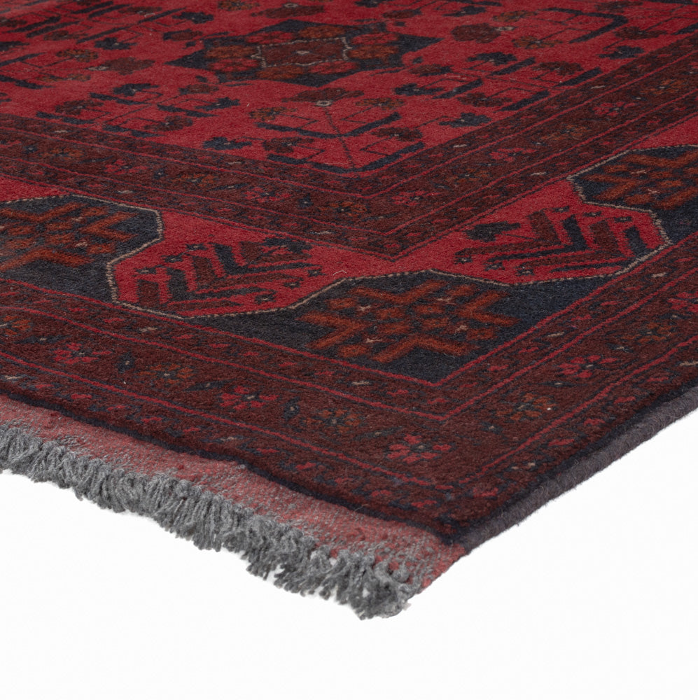 Afghan Teppich - Kunduz - 196 x 150 cm - rot