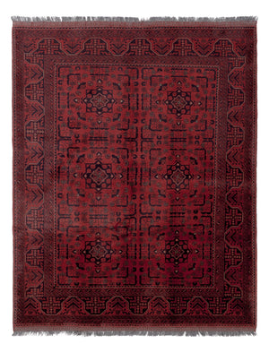Afghan Teppich - Kunduz - 190 x 151 cm - rot