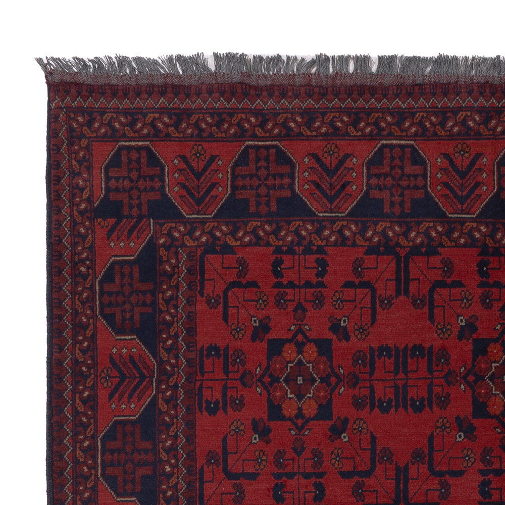 Afghan Teppich - Kunduz - 221 x 174 cm - rot