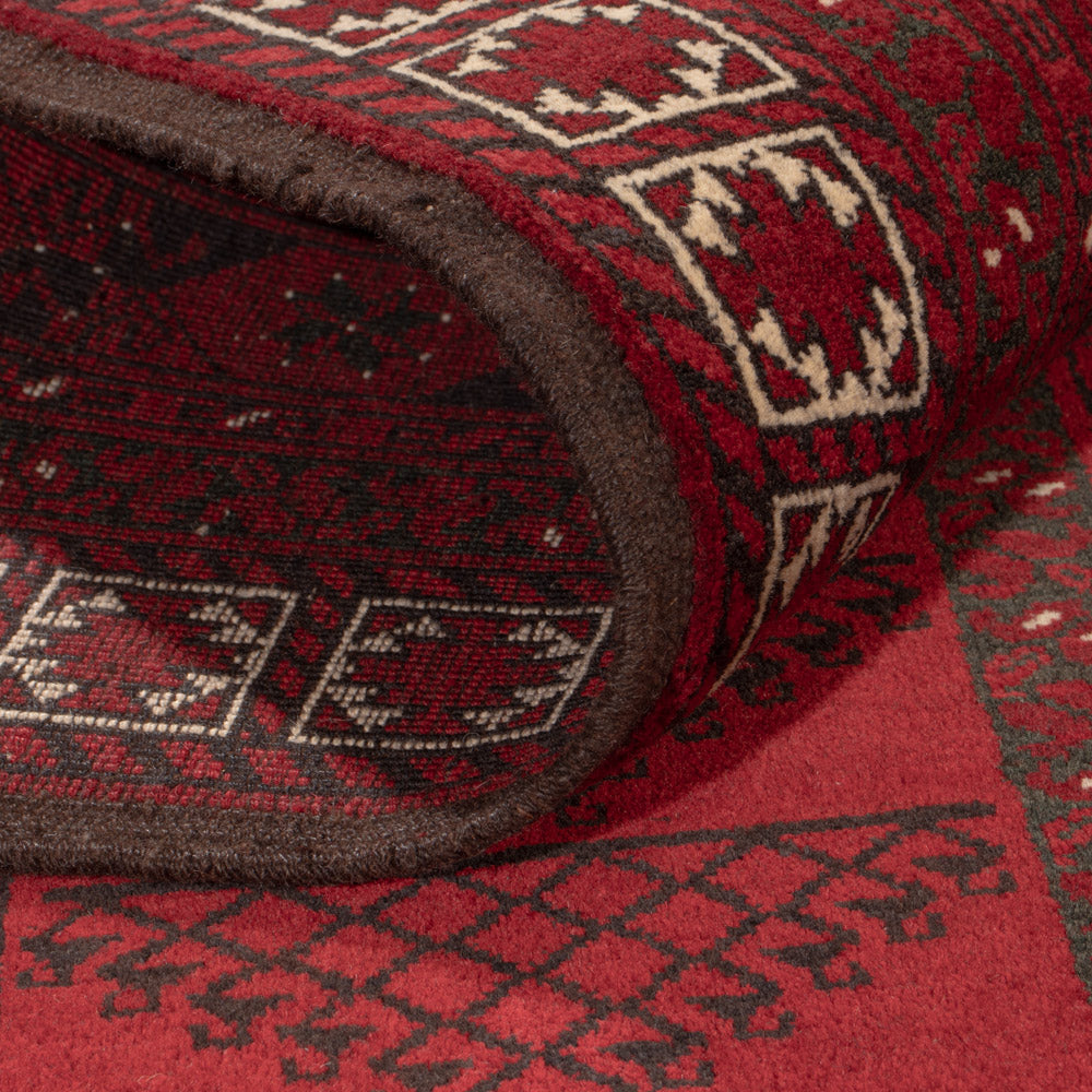 Afghan Teppich - Kunduz - 222 x 150 cm - rot