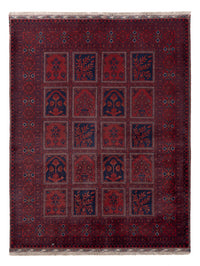 Afghan Teppich - Kunduz - 201 x 152 cm - rot