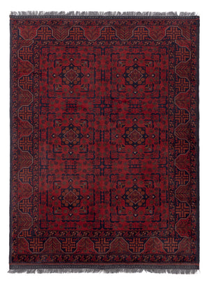 Afghan Teppich - Kunduz - 193 x 149 cm - rot