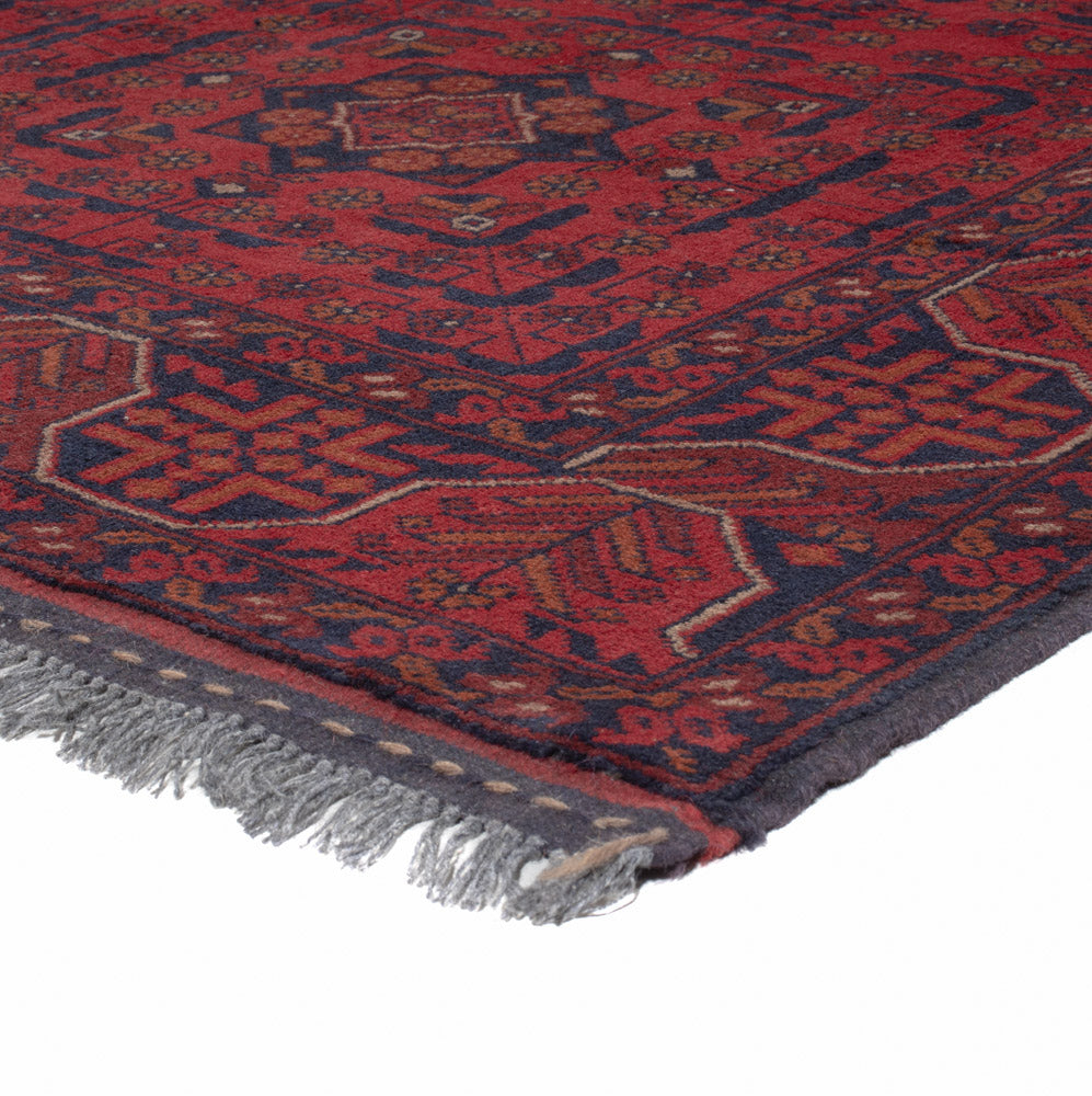 Afghan Teppich - Kunduz - 193 x 149 cm - rot