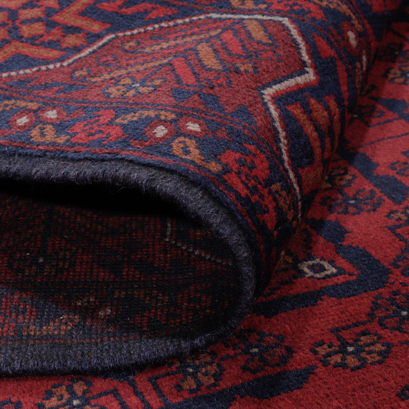 Afghan Teppich - Kunduz - 193 x 149 cm - rot