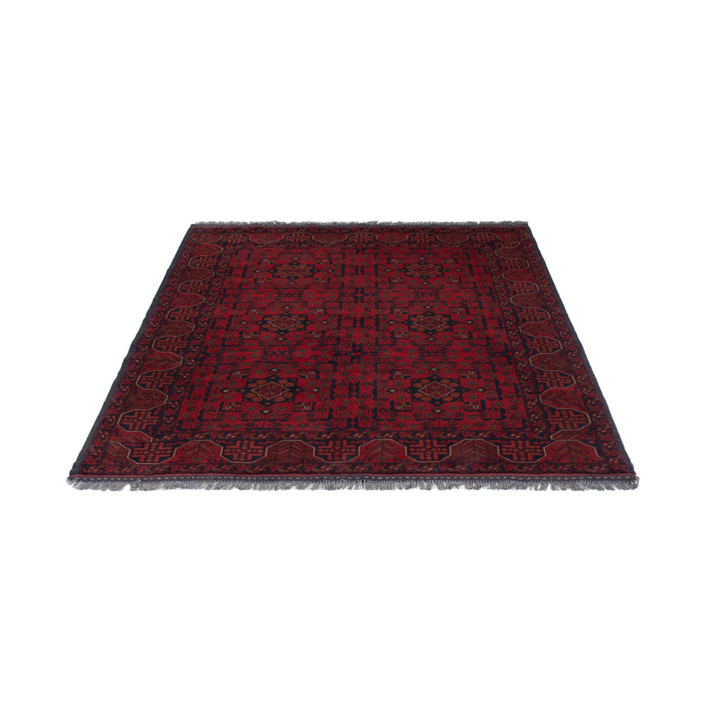 Afghan Teppich - Kunduz - 193 x 149 cm - rot