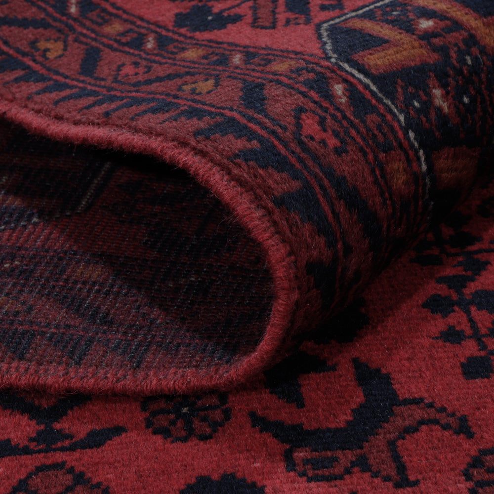 Afghan Teppich - Kunduz - 197 x 154 cm - rot