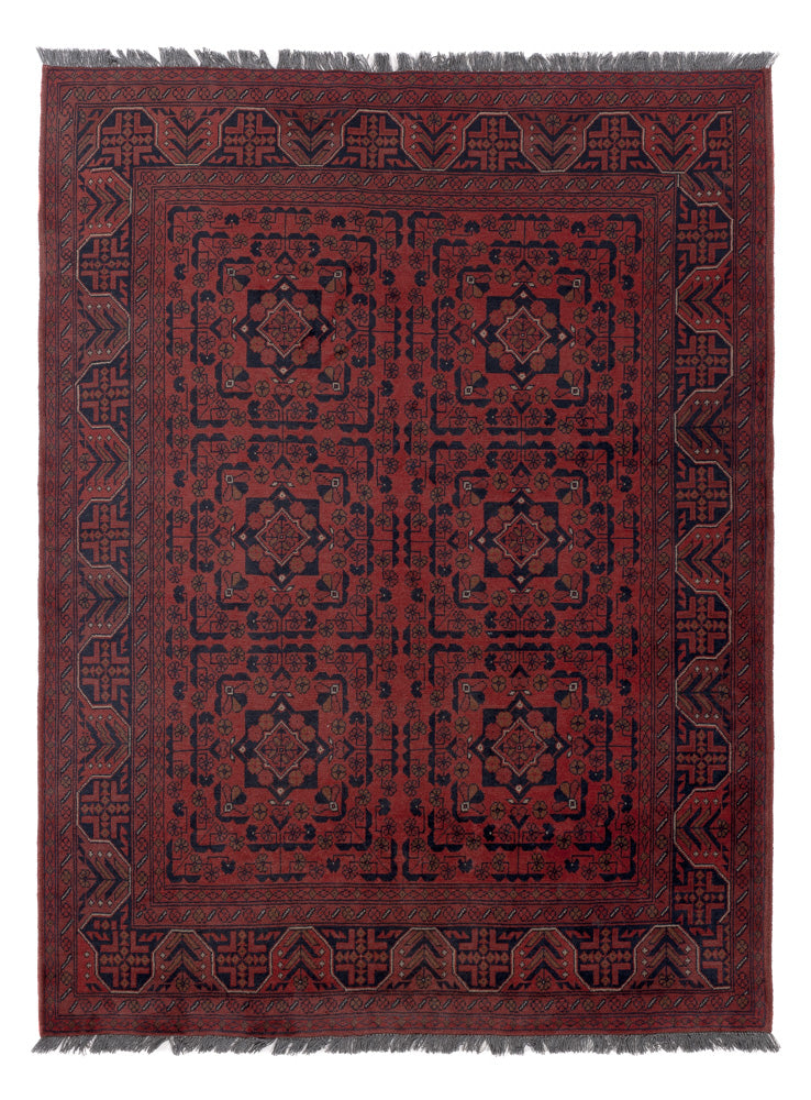 Afghan Teppich - Kunduz - 198 x 148 cm - rot
