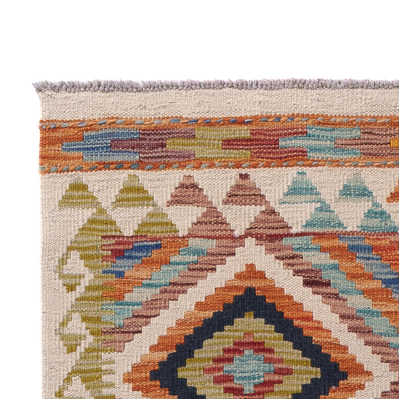 Läufer Kelim - Splash - 194 x 84 cm - mehrfarbig