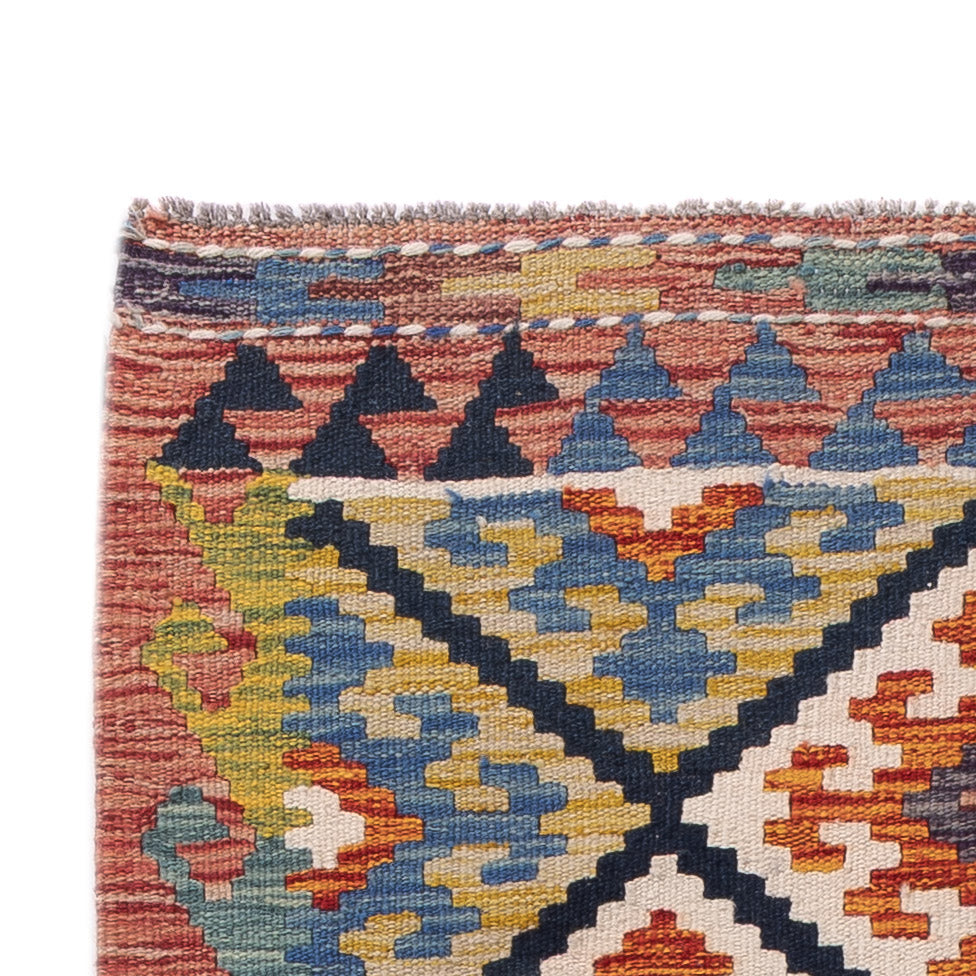 Läufer Kelim - Splash - 204 x 84 cm - mehrfarbig