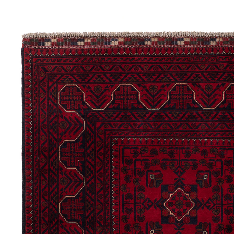 Afghan Teppich - Kunduz - 245 x 162 cm - dunkelrot