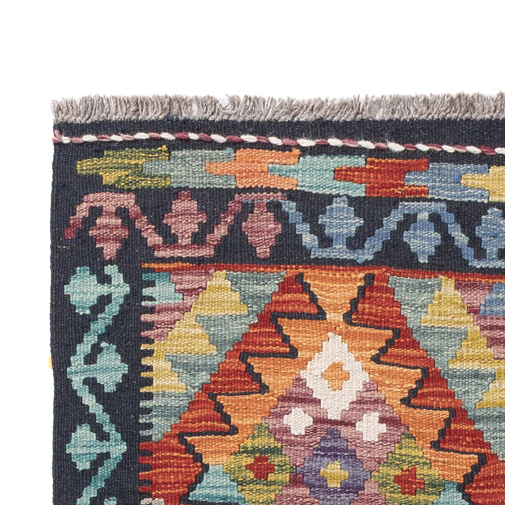 Läufer Kelim - Splash - 191 x 80 cm - mehrfarbig