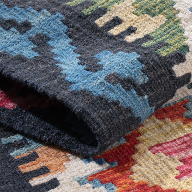 Läufer Kelim - Splash - 192 x 62 cm - mehrfarbig