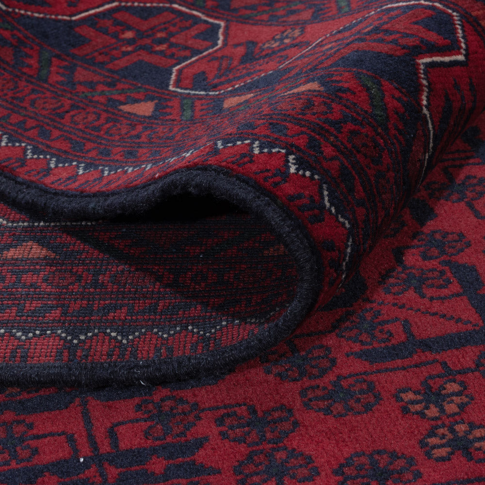 Afghan Teppich - Kunduz - 238 x 168 cm - dunkelrot