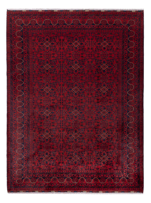 Afghan Teppich - Kunduz - 229 x 171 cm - dunkelrot