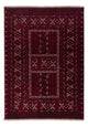 Afghan Teppich - 242 x 166 cm - dunkelrot