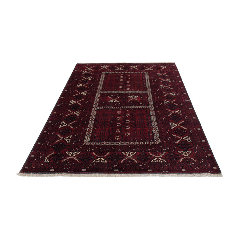 Afghan Teppich - 240 x 153 cm - dunkelrot