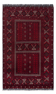 Afghan Teppich - 252 x 158 cm - dunkelrot