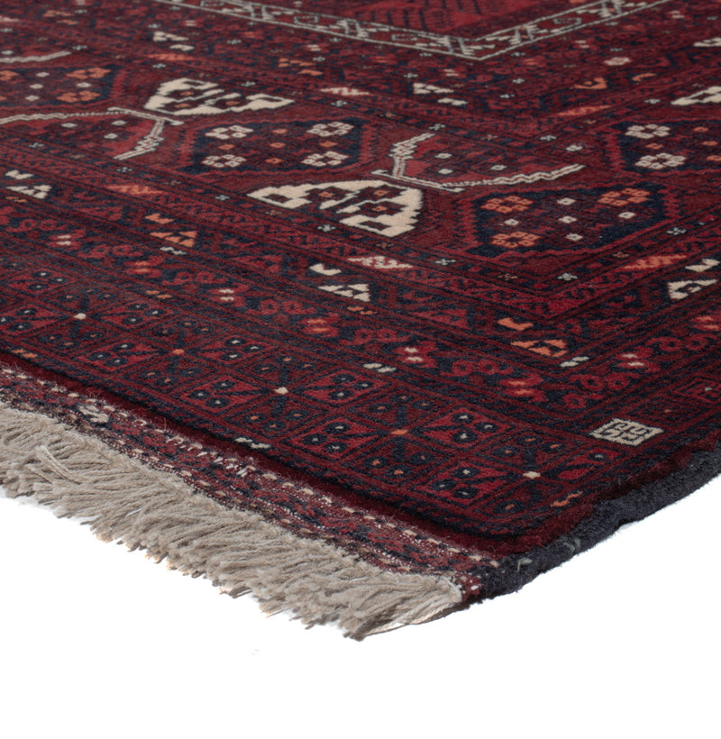 Afghan Teppich - 242 x 165 cm - dunkelrot