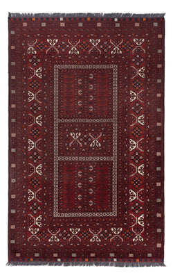 Afghan Teppich - 241 x 156 cm - dunkelrot