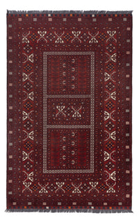 Afghan Teppich - 241 x 156 cm - dunkelrot