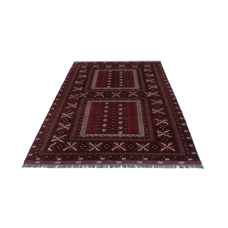 Afghan Teppich - 252 x 152 cm - dunkelrot
