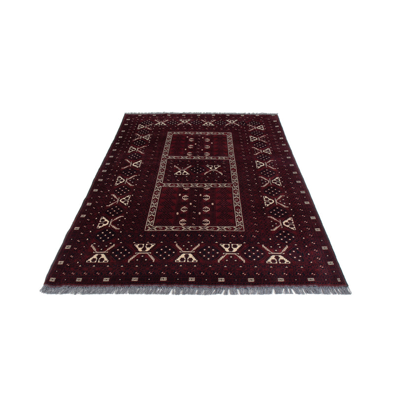 Afghan Teppich - 249 x 150 cm - dunkelrot