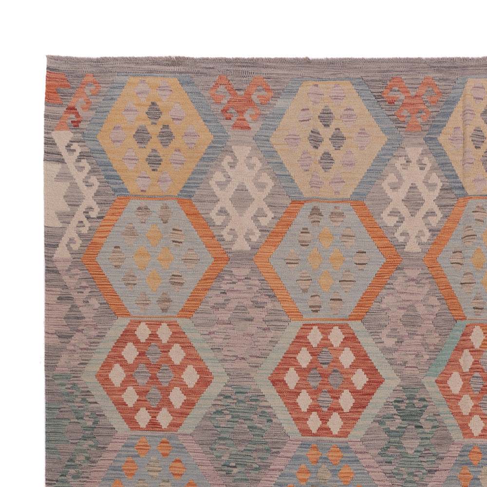 Kelim Teppich - Splash - 380 x 281 cm - mehrfarbig