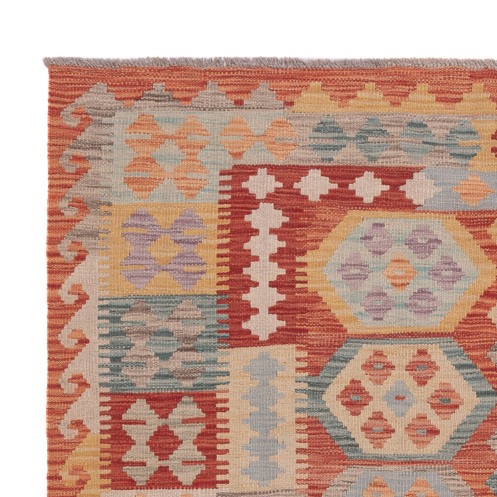 Kelim Teppich - Splash - 193 x 149 cm - mehrfarbig