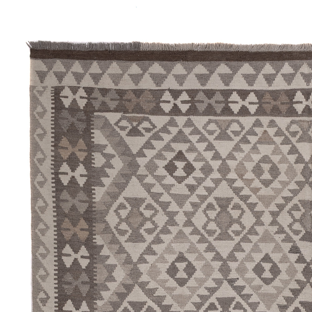 Kelim Teppich - Splash - 297 x 206 cm - hellgrau