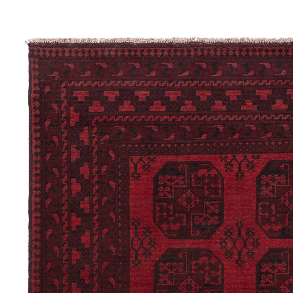 Afghan Teppich - Filpa - 288 x 197 cm - dunkelrot