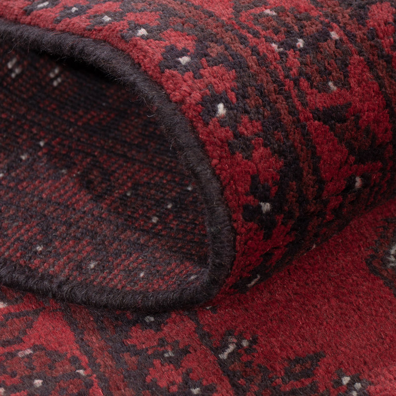 Läufer Afghan - Filpa - 194 x 99 cm - dunkelrot