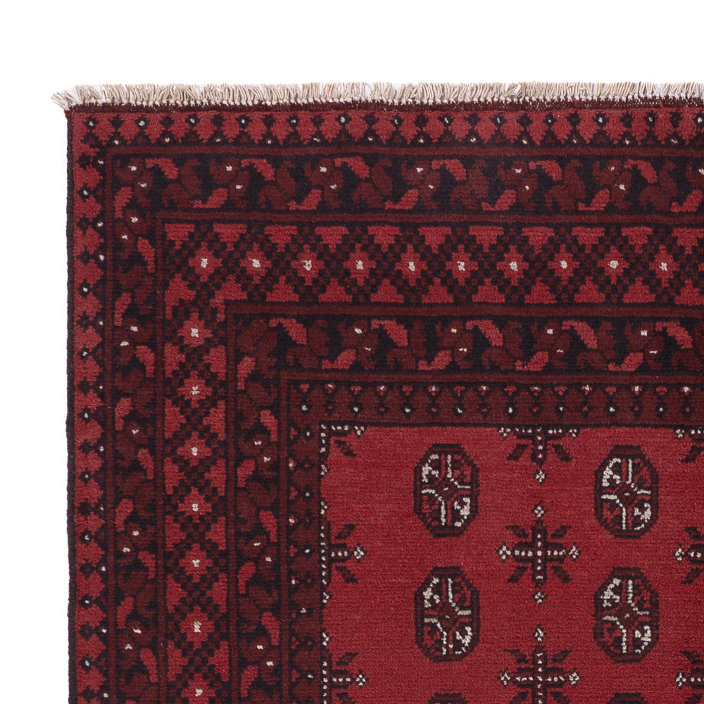 Afghan Teppich - Filpa - 199 x 149 cm - dunkelrot