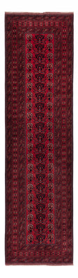 Läufer Afghan - 300 x 82 cm - dunkelrot
