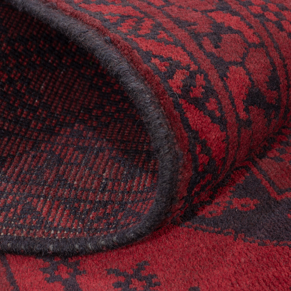 Läufer Afghan - Filpa - 187 x 95 cm - dunkelrot