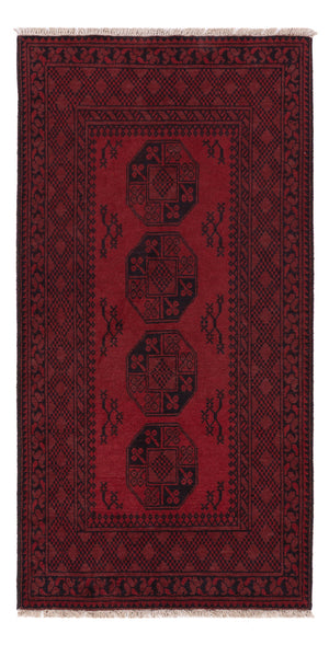 Läufer Afghan - Filpa - 194 x 100 cm - dunkelrot