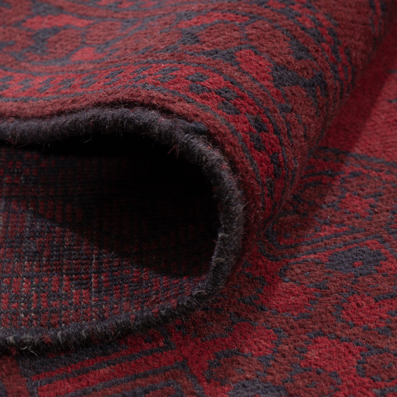Afghan Teppich - Filpa - 193 x 150 cm - dunkelrot