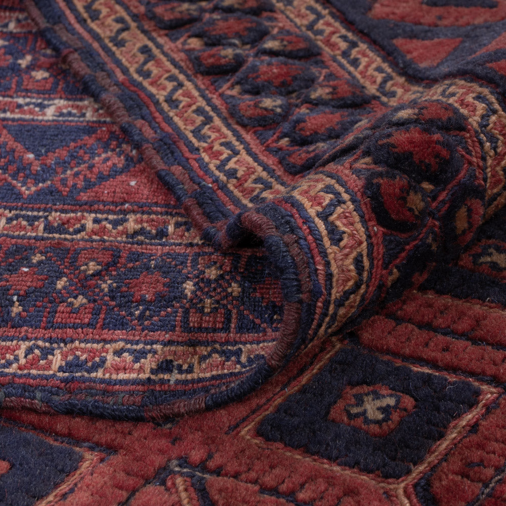 Kelim Teppich - Oriental sonderform  - 184 x 158 cm - dunkelrot