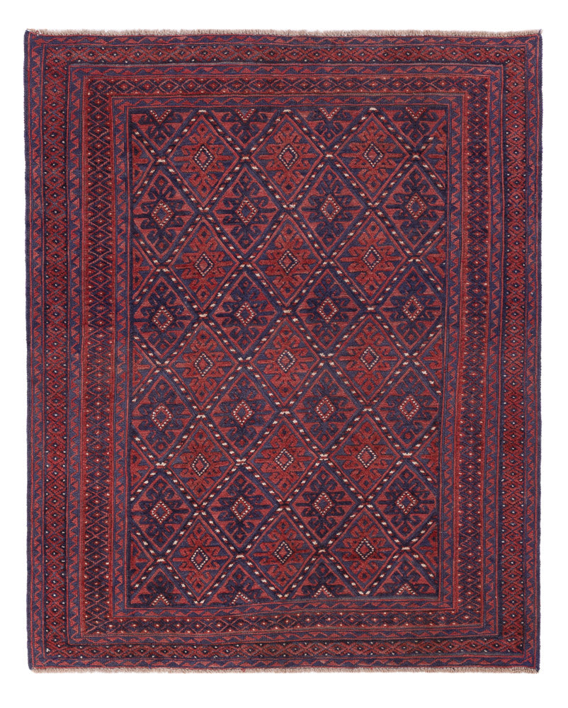 Kelim Teppich - Oriental - 191 x 145 cm - dunkelrot