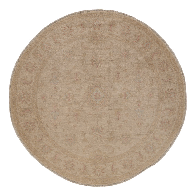 Ziegler Teppich rund  - 152 x 150 cm - hellbeige