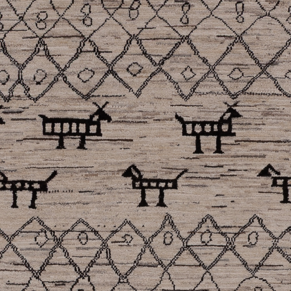 Berber Teppich - 296 x 201 cm - grau