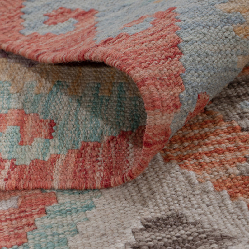 Läufer Kelim - Splash - 247 x 85 cm - mehrfarbig