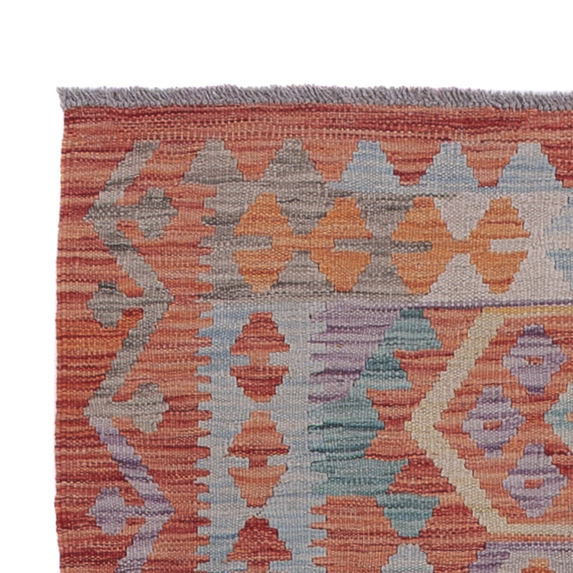 Läufer Kelim - Splash - 248 x 88 cm - mehrfarbig