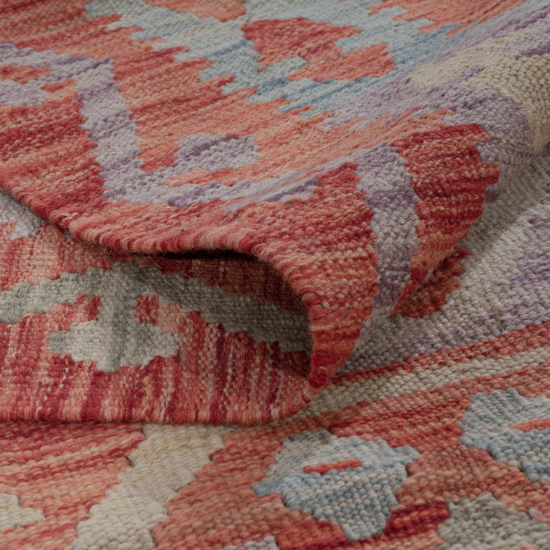 Läufer Kelim - Splash - 248 x 88 cm - mehrfarbig