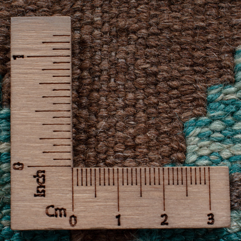 Läufer Kelim - Splash - 288 x 80 cm - dunkelgrün