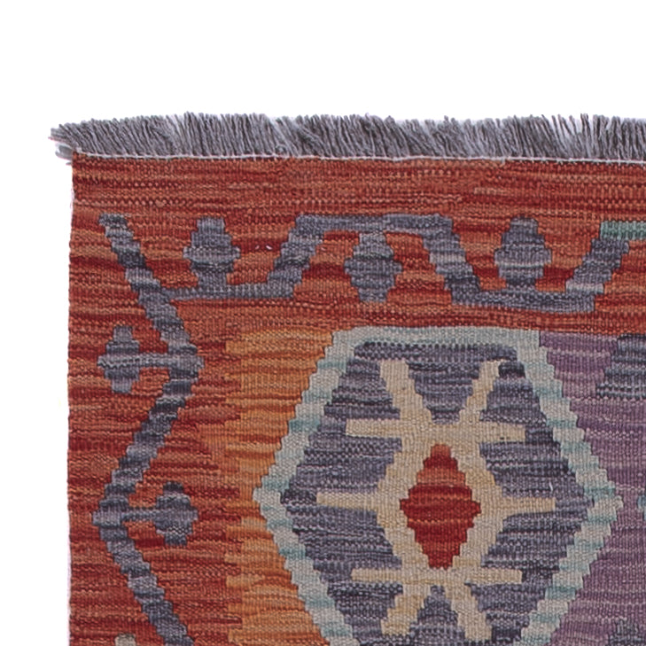 Läufer Kelim - Splash - 243 x 83 cm - mehrfarbig