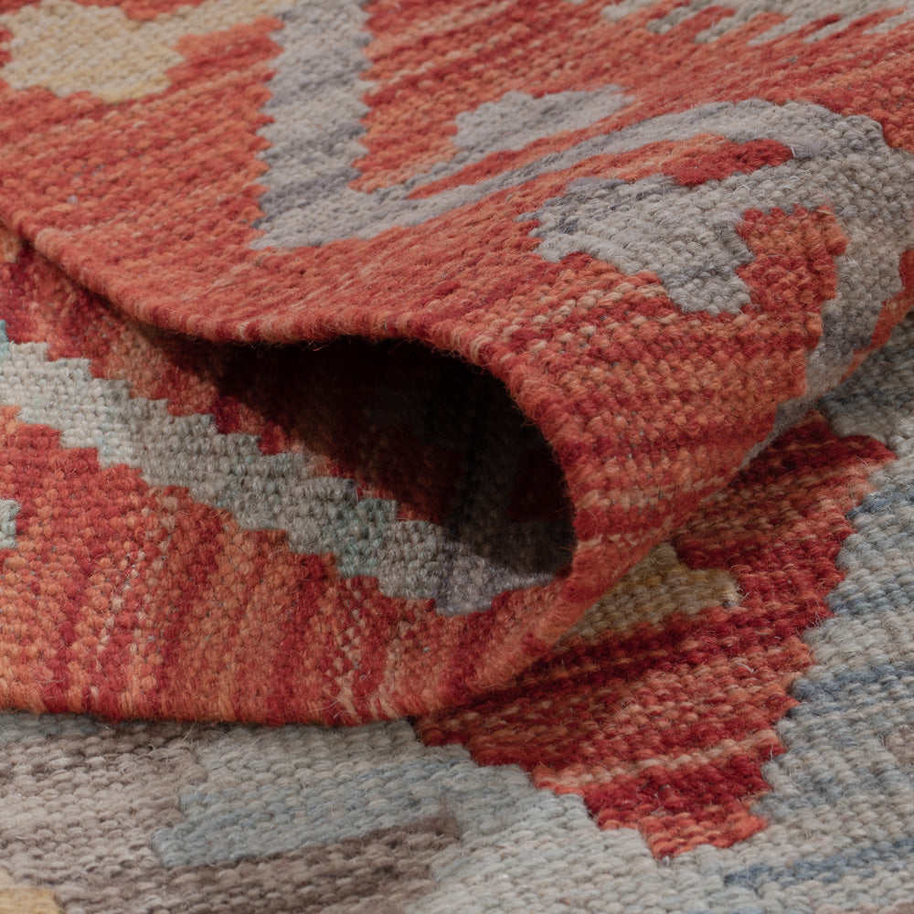 Läufer Kelim - Splash - 292 x 79 cm - mehrfarbig